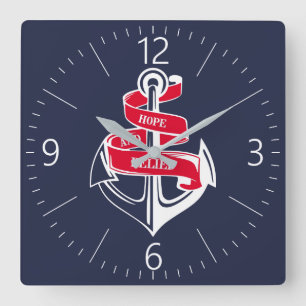 Anchor Square Wall Clock