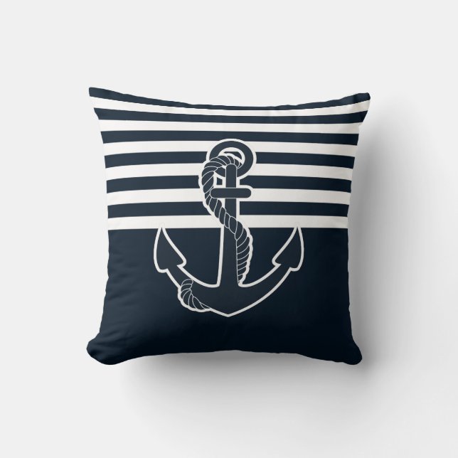 Anchor & Stripes Cushion (Front)