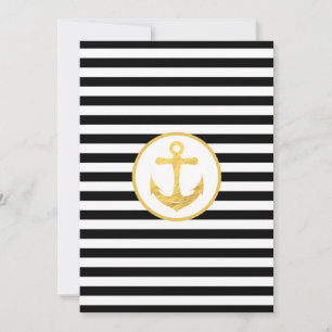 Anchor & Stripes Nautical Theme Greeting Cards