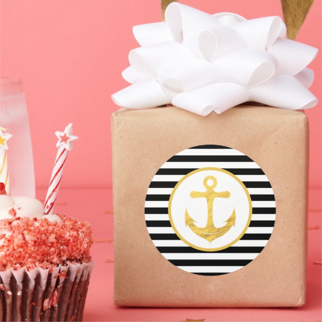Anchor & Stripes | Nautical Theme | Stickers (Party)