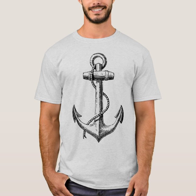 Anchor Tattoo Style Image T-Shirt (Front)