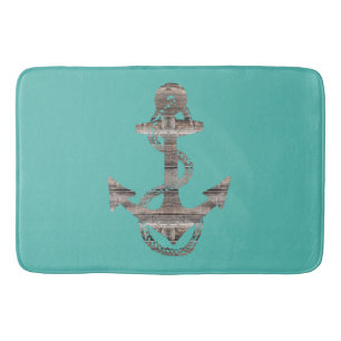 ANCHOR + teal 24x36 L Bath Mat