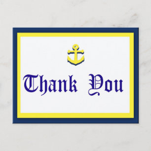 Anchor Thank You Postcard