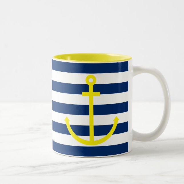 Anchor Two-Tone Coffee Mug (Right)