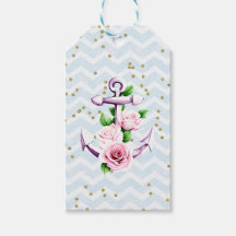 Anchor Watercolor Personalised Gift Tag