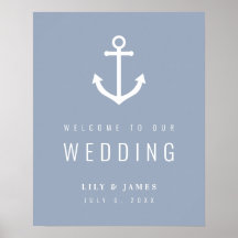 Anchor Wedding Welcome Sign | Nautical Coastal
