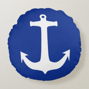 Anchor white + your backgrpund & ideas round cushion