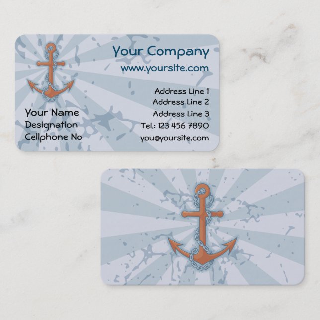 Anchor with Chain Business Card (Front/Back)
