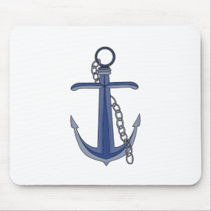 Anchor with chain mouse mat
