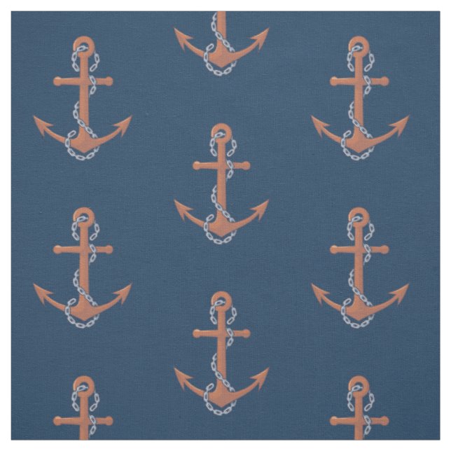 Anchor with Chain Pattern Fabric (Swatch)