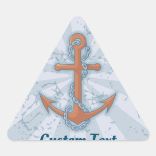 Anchor with Chain Triangle Sticker