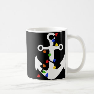 Anchor With Christmas Lights Nautical T Shirt  Coffee Mug