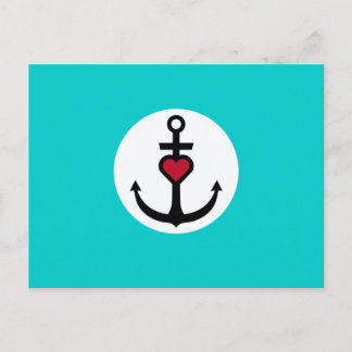 Anchor with Heart Postcard