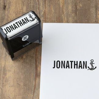 Anchor with Name Signature Stamp