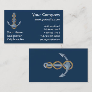 Anchor with Rope Business Card