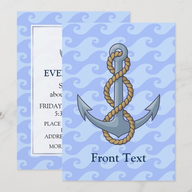 Anchor with Rope Invitation (Front/Back)