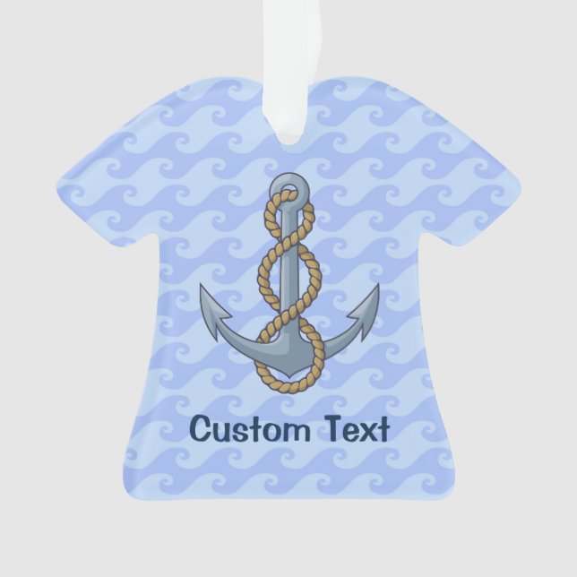 Anchor with Rope Ornament (Front)