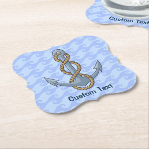 Anchor with Rope Paper Coaster