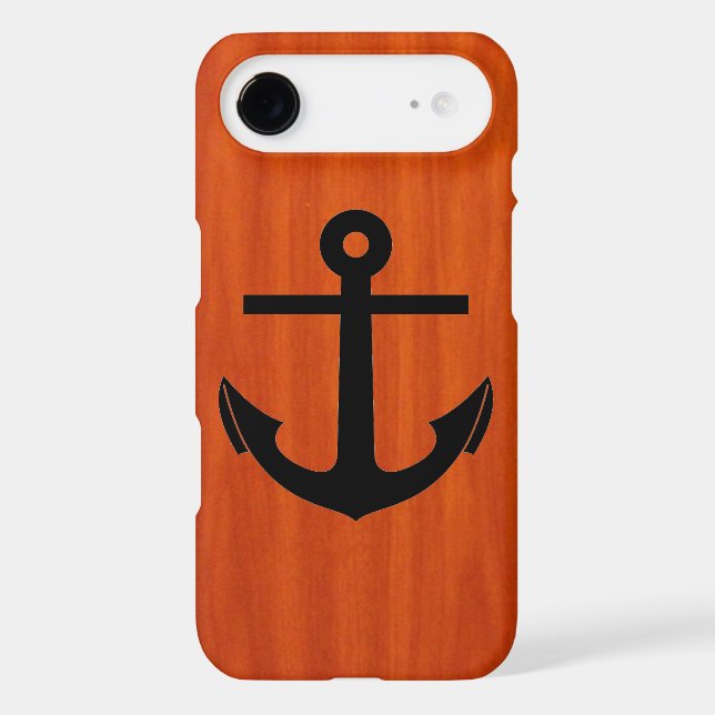 Anchor, Wood Grain iPhone 5 Case (Back)