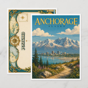 Anchorage Alaska Chugach Mountains GeoSaga Postcard