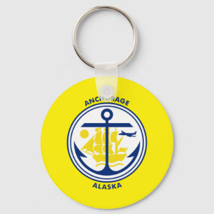 Anchorage (Alaska) City flag Keychain