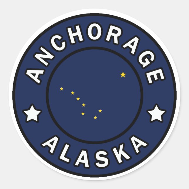 Anchorage Alaska Classic Round Sticker (Front)