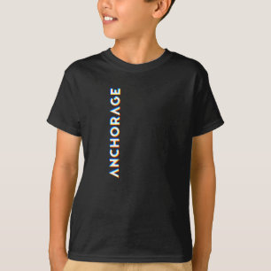 Anchorage Alaska CMYK Glitch Type T-Shirt
