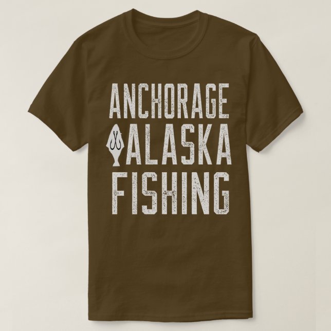 ANCHORAGE ALASKA FISHING TShirt (Design Front)
