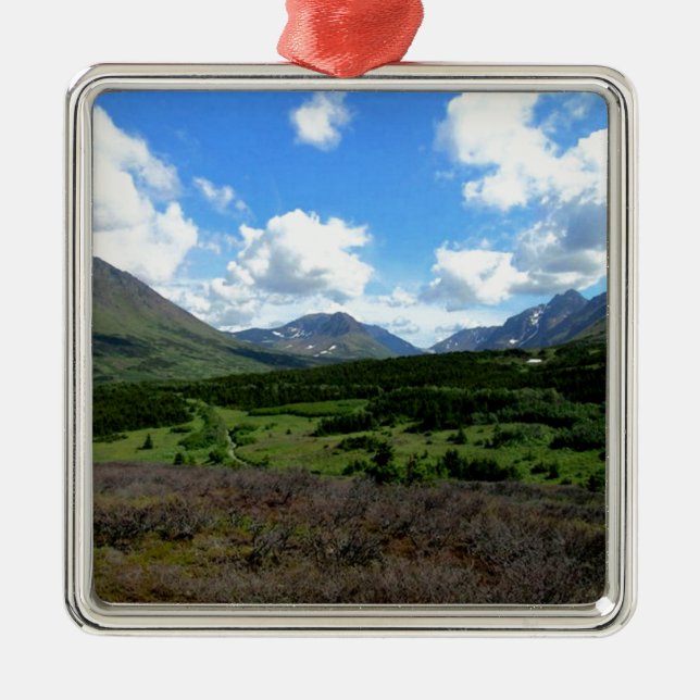 Anchorage Alaska Metal Tree Decoration (Front)