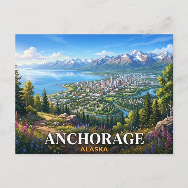 Anchorage Alaska Postcard (Front)
