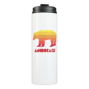 Anchorage Alaska Rainbow Bear Thermal Tumbler