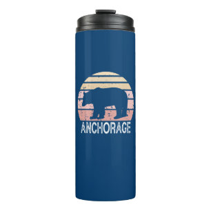 Anchorage Alaska Retro Bear Thermal Tumbler