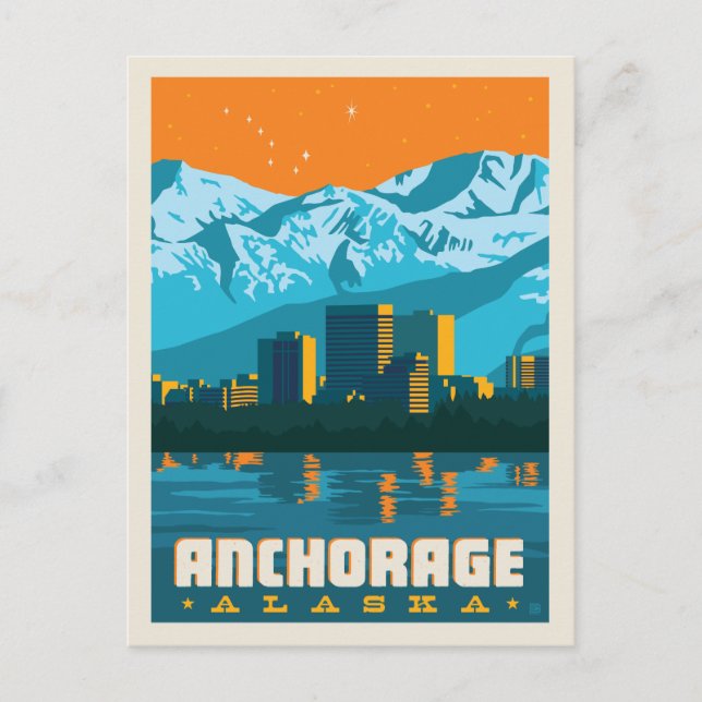 Anchorage, Alaska | Save the Date Announcement Postcard (Front)