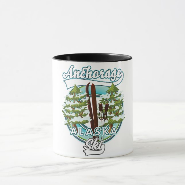 Anchorage Alaska Ski logo Mug (Center)