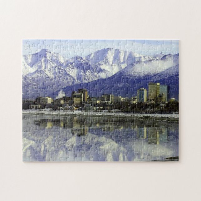 Anchorage Alaska Skyline Jigsaw Puzzle (Horizontal)