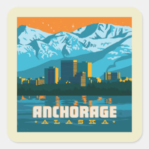Anchorage, Alaska Square Sticker