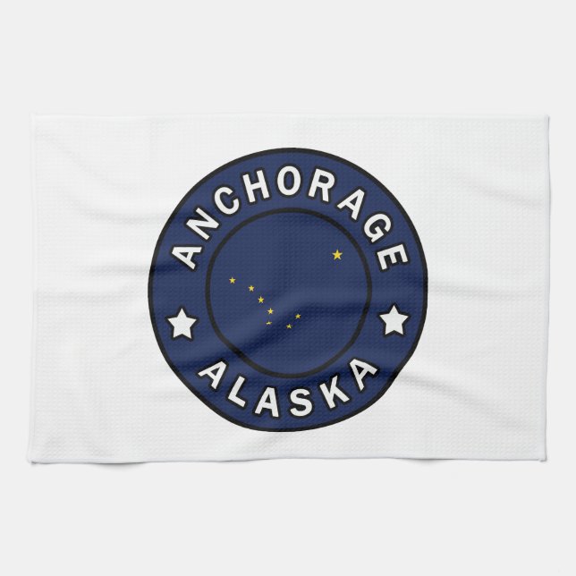 Anchorage Alaska Tea Towel (Horizontal)