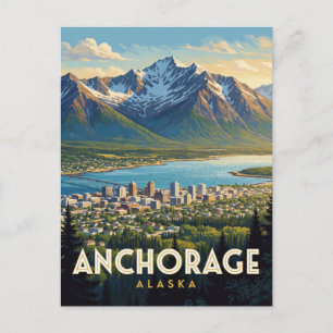 Anchorage Alaska Turnagain Arm Travel Postcard