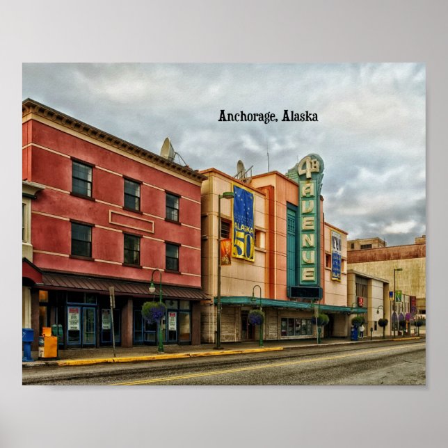 Anchorage Cityscape Poster (Front)