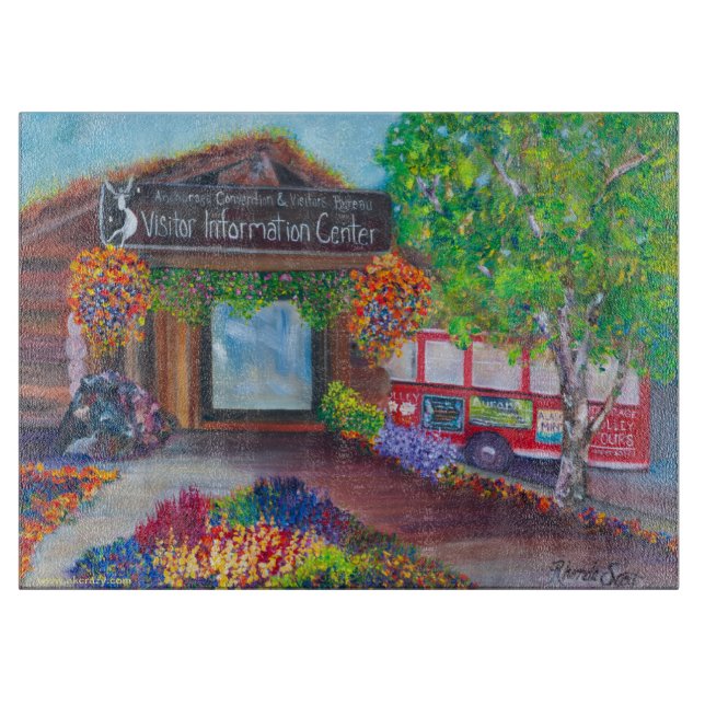 Anchorage Visitor Centre cutting board (Front)