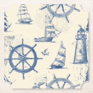 Anchored Bliss Napkins Paper Coaster