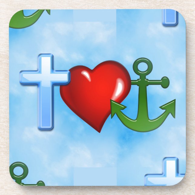 anchored by jesus coaster (Front)