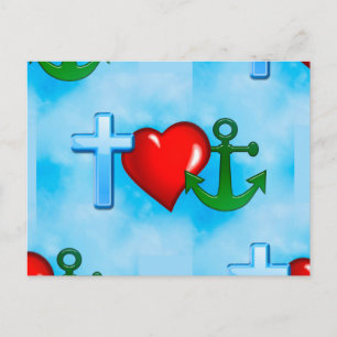 anchored by jesus postcard