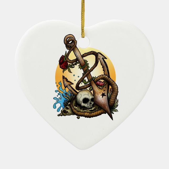 Anchored Ceramic Tree Decoration (Back)