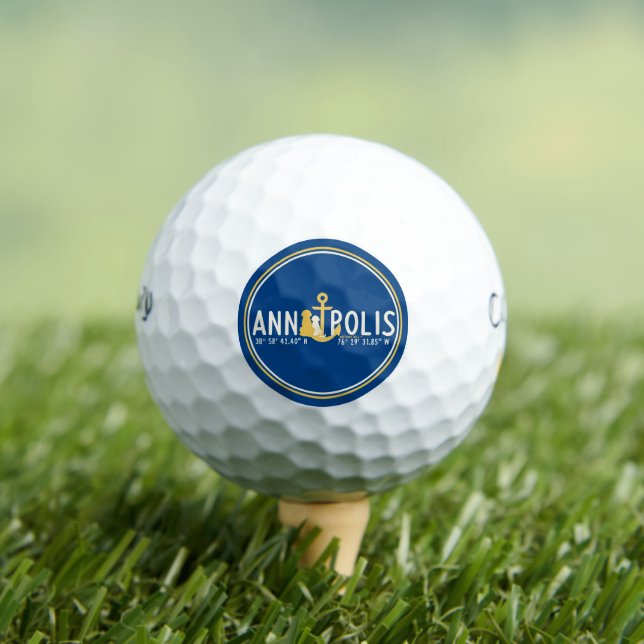 Anchored in Annapolis Dog Golf Balls Set (Insitu Tee)