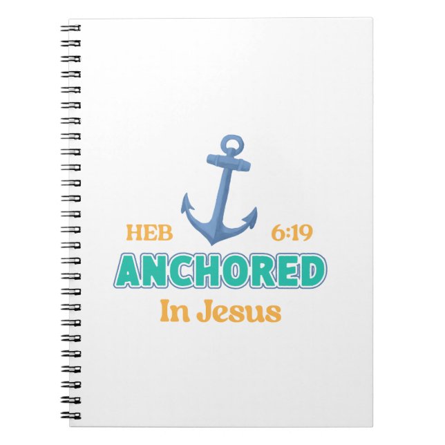 Anchored in Christ Notebook with Hebrews 6:19 (Front)