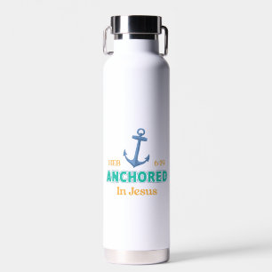 Anchored in Christ Tumbler with Hebrews 6:19 Water Bottle