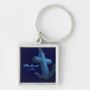 Anchored In Him Key Ring