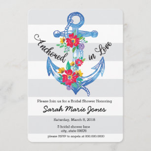 Anchored in Love Bridal Shower Invitation