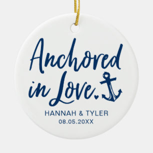 Anchored In Love Newlywed Ceramic Tree Decoration